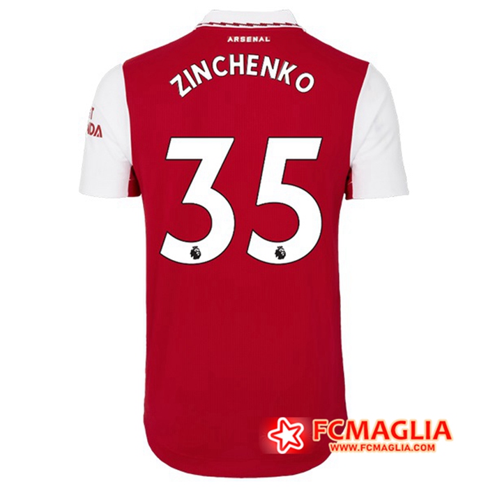 Nuove Maglie Calcio Arsenal ZINCHENKO 35 2022 2023 Prima A Poco Prezzo