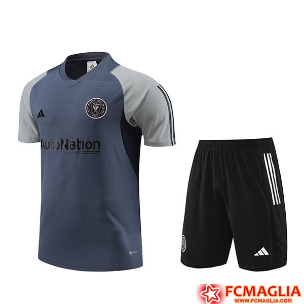 Nuove Kit Maglia Allenamento Pantaloncini Inter Miami Cf Grigio