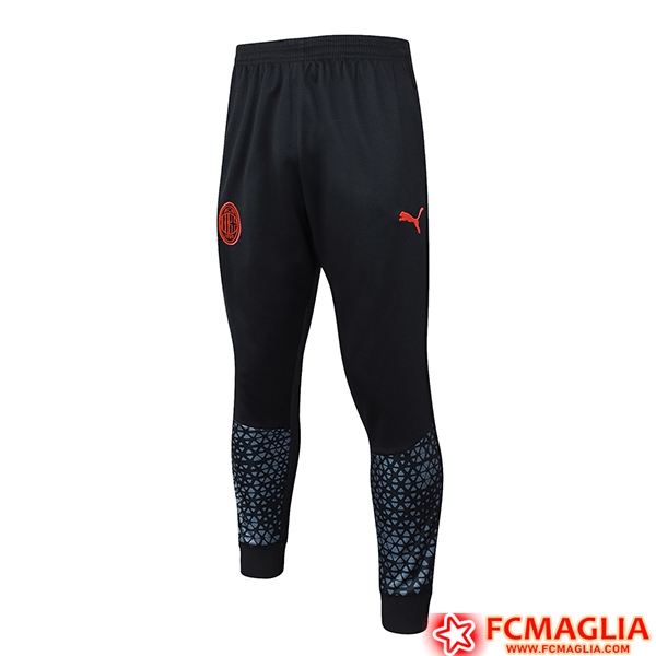 Nuove Pantaloni Da Allenamento Ac Milan Nero Rosso A Poco Prezzo