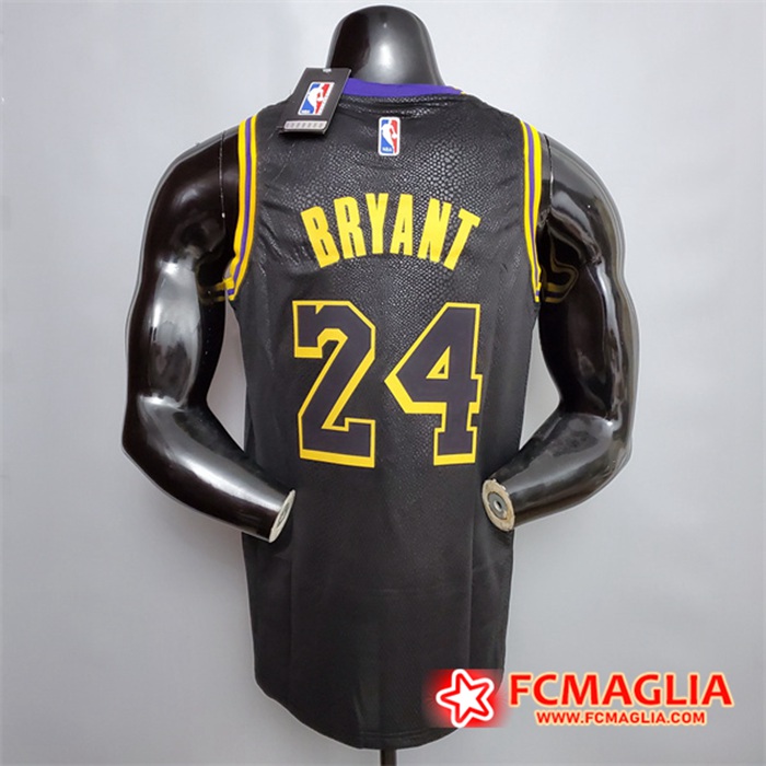 Le Nuove Maglia Los Angeles Lakers Bryant 24 Nero Prezzo