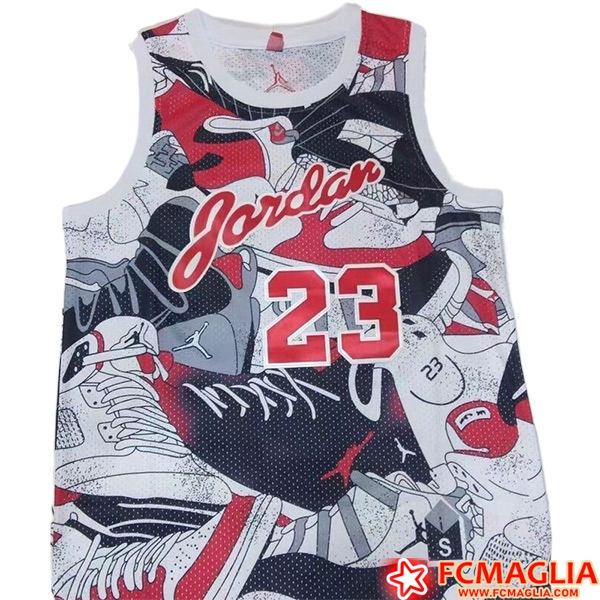 Le Nuove Maglia Chicago Bulls Jordan Bianco Rosso Nero Prezzo