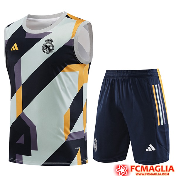 Nuova Kit Canotta Allenamento + Pantaloncini Real Madrid Verde 2023/ ...