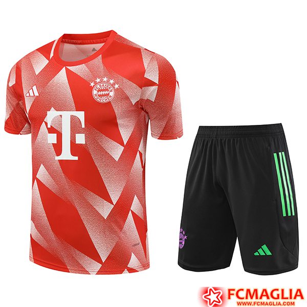 Le Nuove Kit Maglia Allenamento + Pantaloncini Bayern Monaco Arancia ...