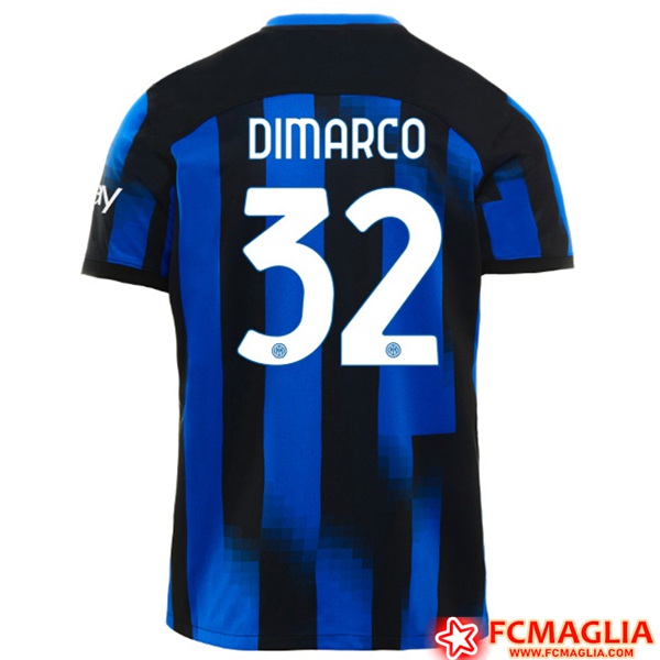 Le Nuove Maglie Calcio Inter Milan (DIMARCO #32) 2023/2024 Prima Prezzo