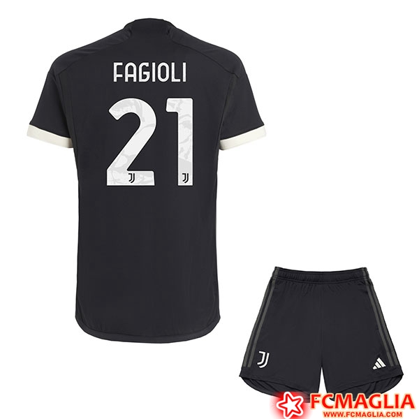 Nuova Maglie Calcio Juventus (VLAHOVIC #9) Bambino 2023/2024 Prima