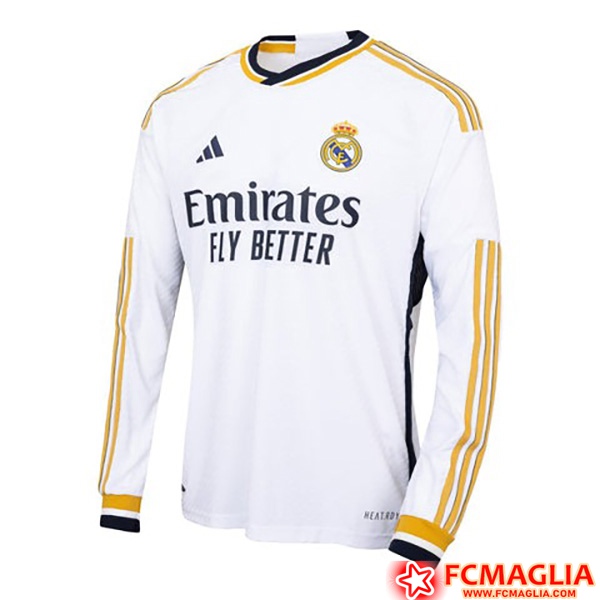 Numeri Maglie Calcio Real Madrid Prima Manica Lungas 2023/2024 Poco Prezzo