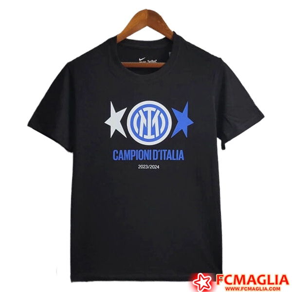 Le Nuove Maglie Calcio Inter Milan T Shirt Champion 2 Nero 2023 2024 Prezzo